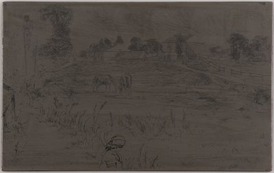 馬のいる風景」1859年 作： James Abbott McNeill Whistler