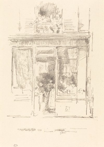 The Laundress: Place Dauphine の Laundress、1894 年。 作： James Abbott McNeill Whistler