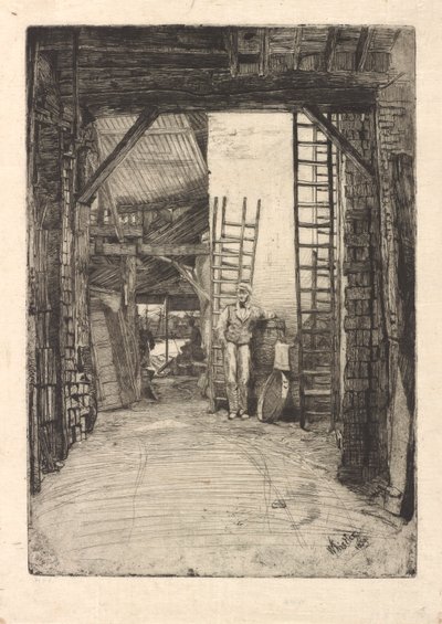ライム バーナー、1859 年。 作： James Abbott McNeill Whistler