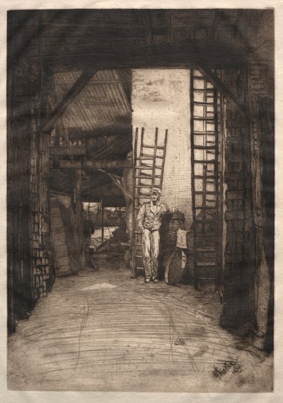 ライムバーナー、1859年。 作： James Abbott McNeill Whistler