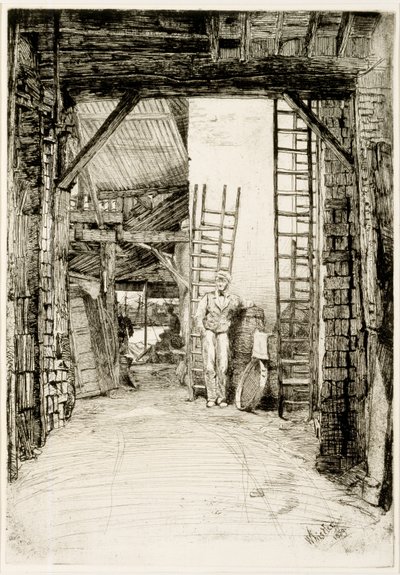 ライムバーナー、1859（エッチング＆ドライポイント） 作： James Abbott McNeill Whistler