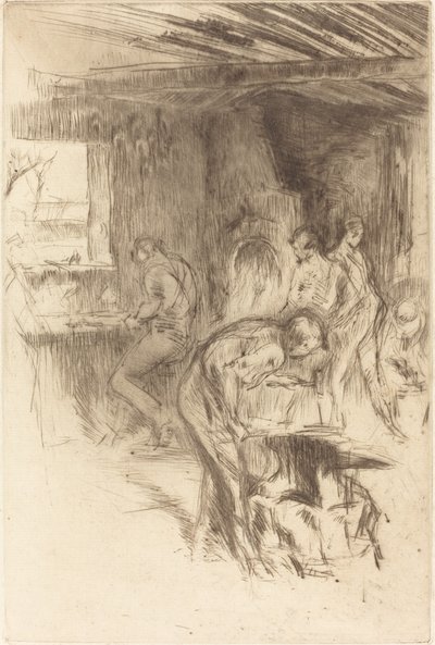 リトル フォージ、1875 年。 作： James Abbott McNeill Whistler