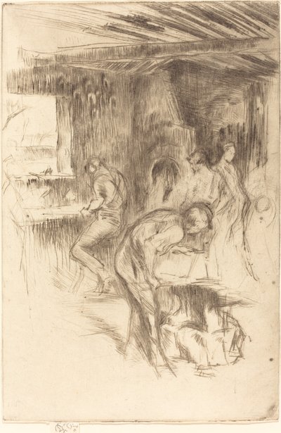 リトル フォージ、1875 年。 作： James Abbott McNeill Whistler