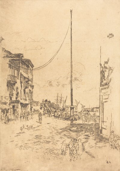 小さなマスト、1880年。 作： James Abbott McNeill Whistler