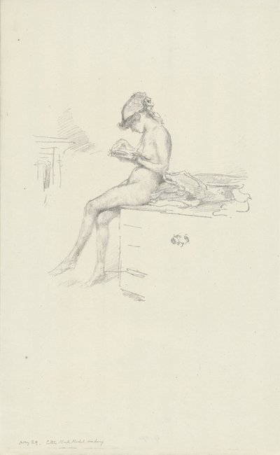 リトル・ヌード・モデル、読書 作： James Abbott McNeill Whistler