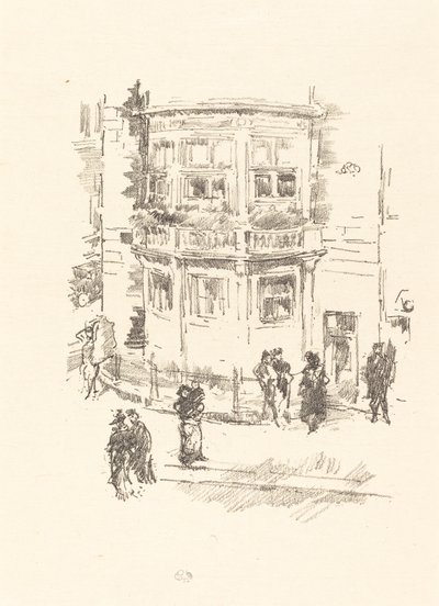 マネージャーの窓、Gaiety Theatre、1896年。 作： James Abbott McNeill Whistler