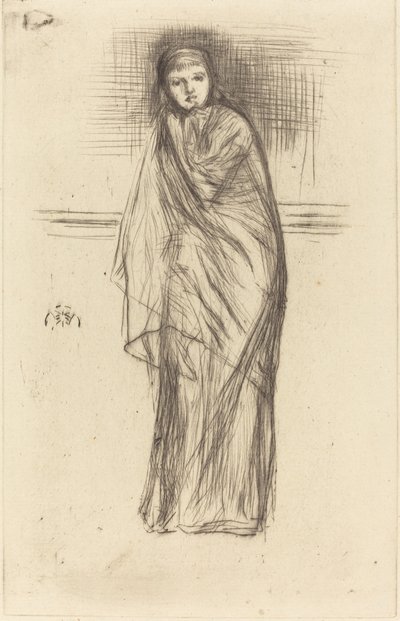 休息するモデル（1870年 作： James Abbott McNeill Whistler