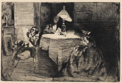 音楽室、1858年。 作： James Abbott McNeill Whistler