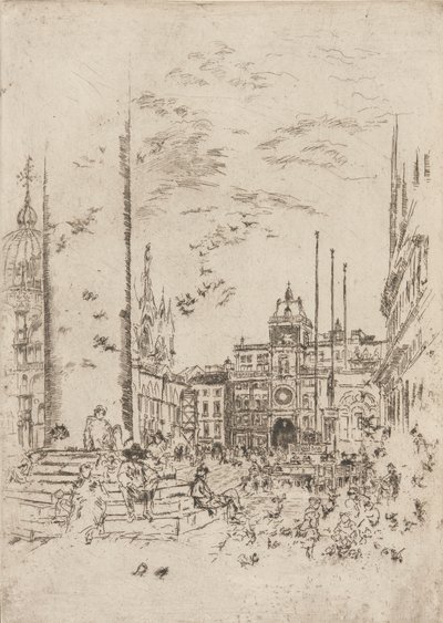 ピアツェッタ、1879-1880。 作： James Abbott McNeill Whistler