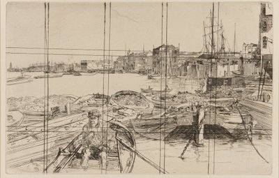 プール、1859年。 作： James Abbott McNeill Whistler