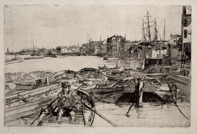 1859年のプール。 作： James Abbott McNeill Whistler