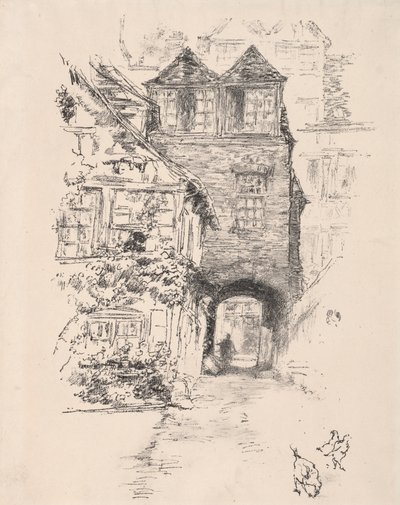 司祭館、ルーアン、1894年。 作： James Abbott McNeill Whistler
