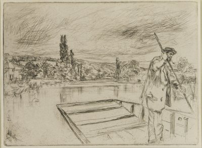 1861年のパント（紙にエッチング） 作： James Abbott McNeill Whistler
