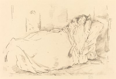 1896年の「The Siesta」。 作： James Abbott McNeill Whistler