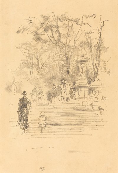 階段、ルクセンブルク、1893年。 作： James Abbott McNeill Whistler