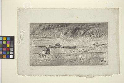 ストーム (ドライポイント) 作： James Abbott McNeill Whistler