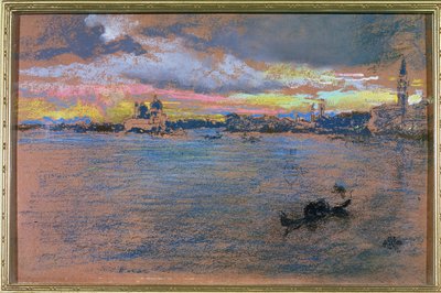 嵐-日没、1880 作： James Abbott McNeill Whistler