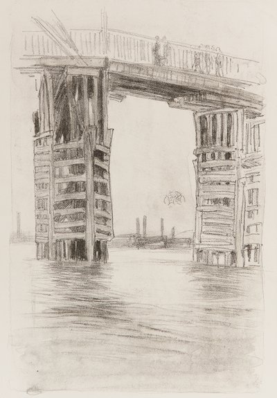 高い橋、1878 年。 作： James Abbott McNeill Whistler