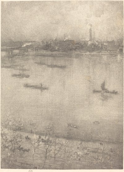 テムズ川、1896 年。 作： James Abbott McNeill Whistler