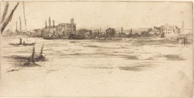 問題のあるテムズ川、c。 1875年。 作： James Abbott McNeill Whistler