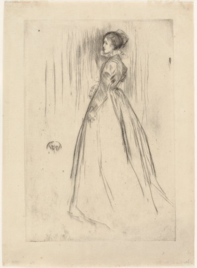 ベルベットのドレス、レイランド夫人、1873 年。 作： James Abbott McNeill Whistler