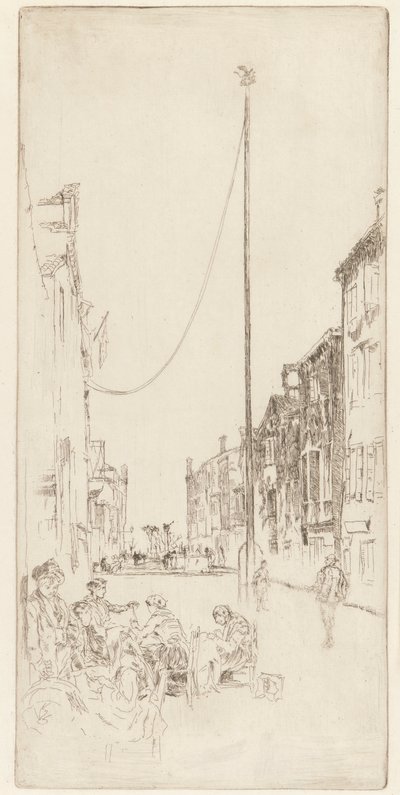 ヴェネツィアのマスト、1879年から1880年。 作： James Abbott McNeill Whistler
