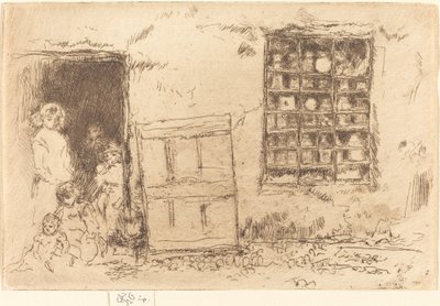 村の菓子屋、1887年。 作： James Abbott McNeill Whistler