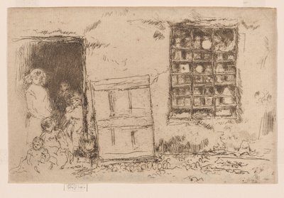 村の菓子屋 1884-86年頃（エッチング、紙にインク） 作： James Abbott McNeill Whistler