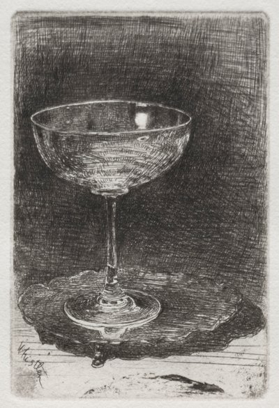 ワイングラス、1858。 作： James Abbott McNeill Whistler