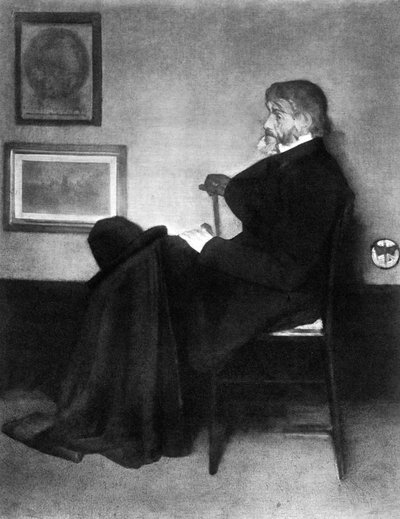 スコットランドのエッセイスト、風刺家、歴史家のトーマス・カーライル、c1873。 作： James Abbott McNeill Whistler