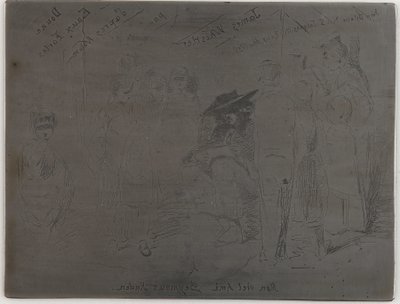 フレンチ セットのタイトル、1858 年。 作： James Abbott McNeill Whistler