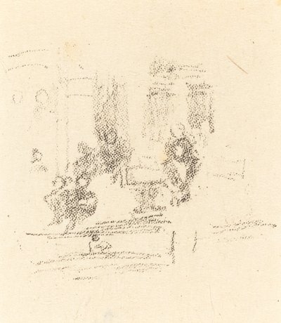 トライアルスケッチ。インテリア」1891年頃 作： James Abbott McNeill Whistler