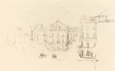 トライアルスケッチ。ディエップのグランリュー、1891年頃。 作： James Abbott McNeill Whistler