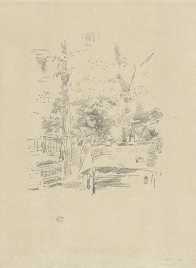 庭で対決 作： James Abbott McNeill Whistler
