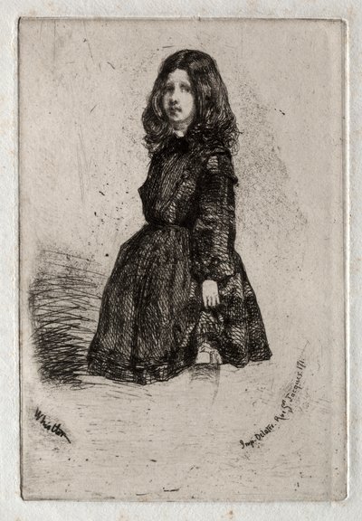 Natureからの12のエッチング：アニー、1858。 作： James Abbott McNeill Whistler