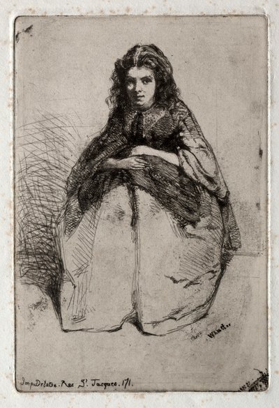自然からの12のエッチング：Fumette、1858。 作： James Abbott McNeill Whistler