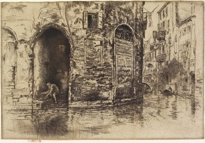 "第2のヴェネツィア・セット "の2つの扉 作： James Abbott McNeill Whistler