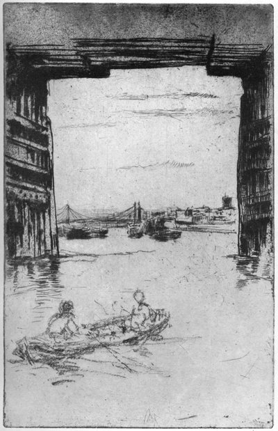 オールドバタシーブリッジの下、1879年1904年。 作： James Abbott McNeill Whistler
