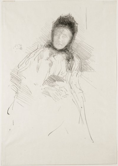 レディーヘイデンの未完成のスケッチ、1895 作： James Abbott McNeill Whistler