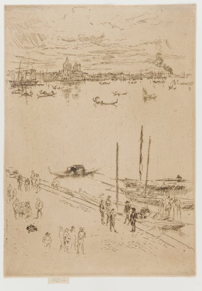 アップライト・ベニス、1879-1880年。 作： James Abbott McNeill Whistler