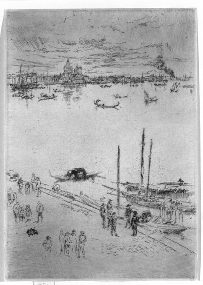 直立したヴェネツィア、1879〜80年 作： James Abbott McNeill Whistler