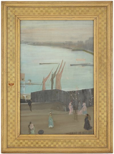 ピンクとグレーのバリエーション：チェルシー 作： James Abbott McNeill Whistler