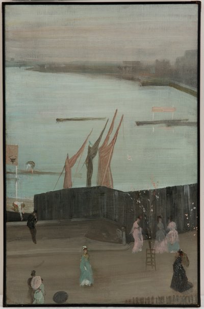 ピンクとグレーのバリエーション：チェルシー 作： James Abbott McNeill Whistler