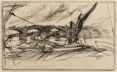 ボクスホール橋、1861 年。 作： James Abbott McNeill Whistler