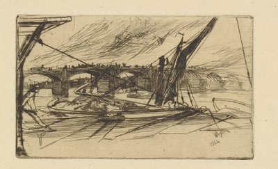 ボクスホール橋、1861 年。 作： James Abbott McNeill Whistler