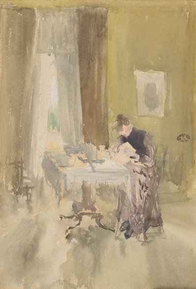 菫と琥珀 - 紅茶、1882年から1884年。 作： James Abbott McNeill Whistler