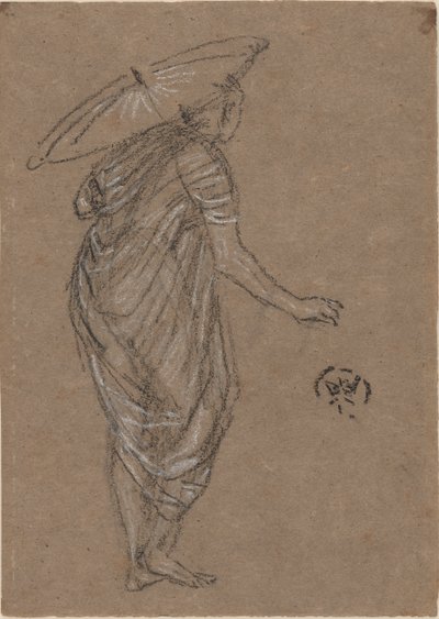 日傘を持つ女 1870年～1873年 作： James Abbott McNeill Whistler
