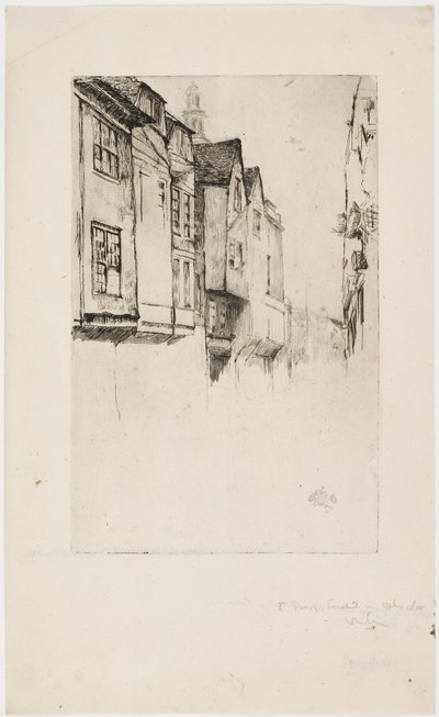 1877年、ロンドンのWych Street。 作： James Abbott McNeill Whistler