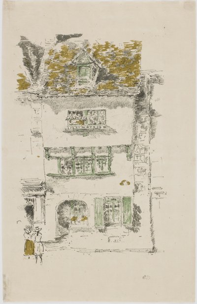 イエローハウス、ラニオン、1893（紙にリソ） 作： James Abbott McNeill Whistler