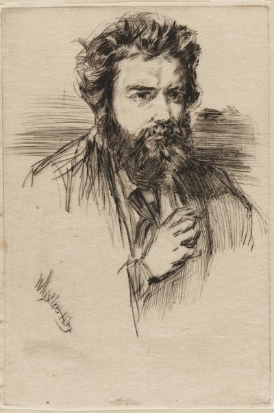 Z. Astruc、「The Artist」の編集者、1859 年。 作： James Abbott McNeill Whistler